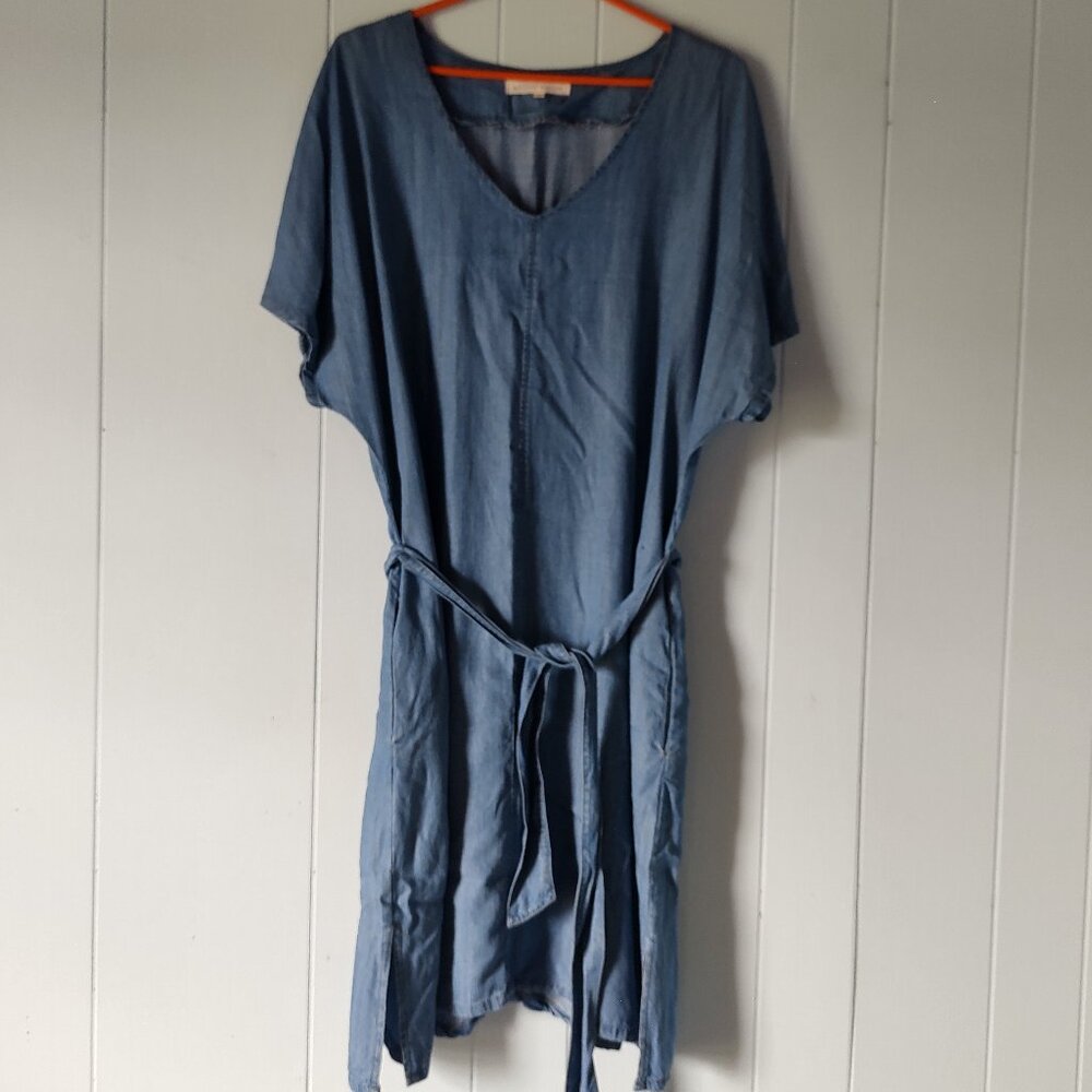 MELISSA NEPTON Belted Denim Dress